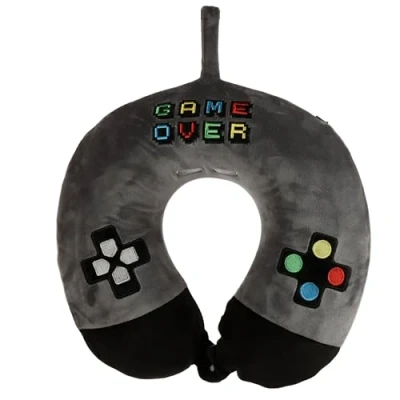 Immagine di Puckator CUSH238, Cuscino da Viaggio in Memory Foam e Peluche Relaxeazzz Game Over