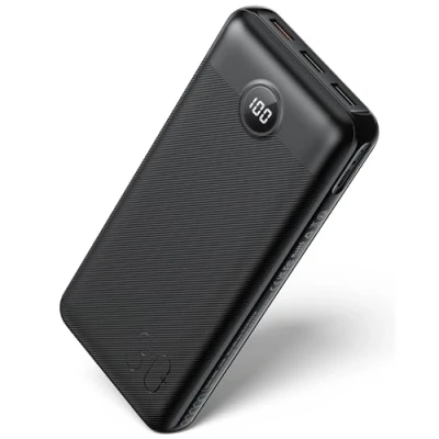 Immagine di VEGER Power Bank PD 20W QC 3.0 Ricarica Rapida Caricatore Portatile, 4 Uscite e 2 Ingressi con LED Display Digitale Batteria Esterna Compatibile iPhone/Samsung/Huawei/iPad (Nero)