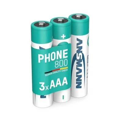 Immagine di Ansmann DECT maxE HR03 Batteria ricaricabile Ministilo (AAA) NiMH 800 mAh 1.2 V 3 pz.