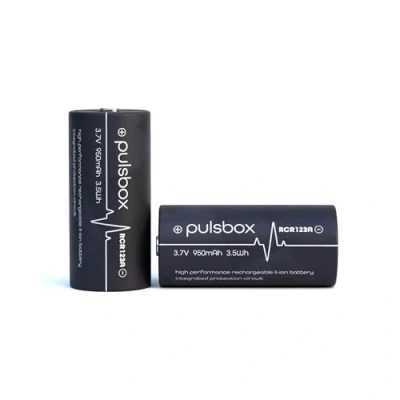 Immagine di pulsbox Batteria agli ioni di litio da 950 mAh, 3,7 V, circuito protezione PCB, perfetta per telecamere sorveglianza, 2 batterie ricaricabili