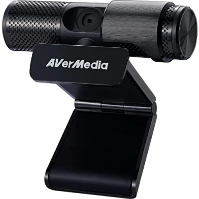 Immagine di Avermedia Live Streamer Cam 313, Copertura di Protezione, Cattura Video Fhd 1080P, Plug And Play, Micro, Stream, Giochi, Youtube, Twitch, Telecamera Girevole a 360 Gradi con Filtri (Pw313), Nero
