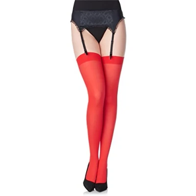Immagine di Merry Style Calze Autoreggenti per Donne in Microfibra Unisex Modello MS 799 40 DEN (Rosso, XL XXL)