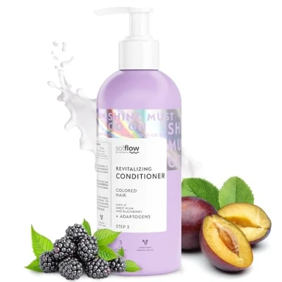 Immagine di So!Flow Balsamo Rivitalizzante e Idratante con Rhodiola Olio di Semi Prugna Ricco Nutrienti per Rivitalizzare Nutrire i Capelli Colorati una Lucentezza Sana Setosa