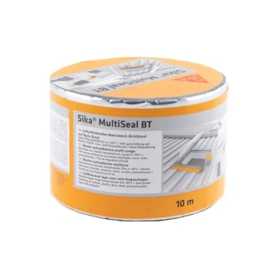 Immagine di Sika SikaMultiSeal BT, alluminio Nastro sigillante butilico Rivestito con un foglio di Impermeabile Rotoli da 10m x 100mm