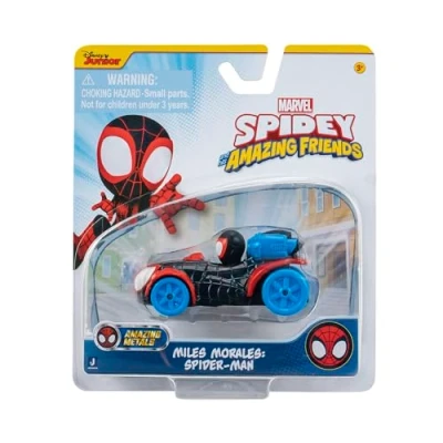 Immagine di Spidey and his Amazing Friends Metals Macchina da corsa in scala 1:64 (Miles Morales: Spider Man)