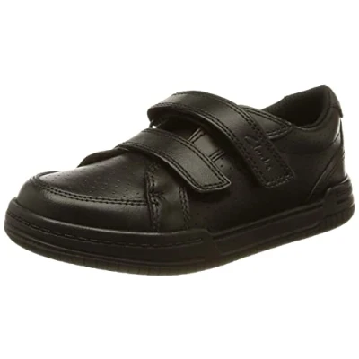 Immagine di Clarks Fawn Strap K, Scarpe da Ginnastica, Pelle Nera, 28 EU
