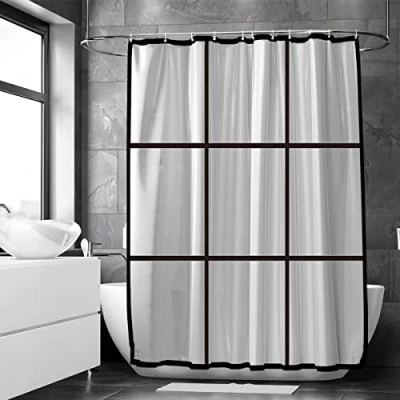 Immagine di Loti Living Tenda Doccia 180 x 200 cm Resistente alla Muffa e all&#039;Acqua Materiale PEVA Vasca da Bagno Ganci Inclusi Matt transparant