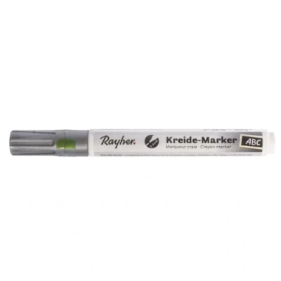 Immagine di Rayher Pennarello a Gesso, Punta scalpello, 2 6 mm Argento Brillante.