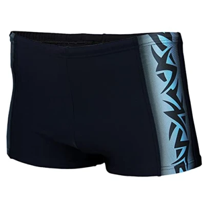 Immagine di Aquarti Calzoncini da Bagno Corti Uomo, 13717C Nero/Blu, 3XL