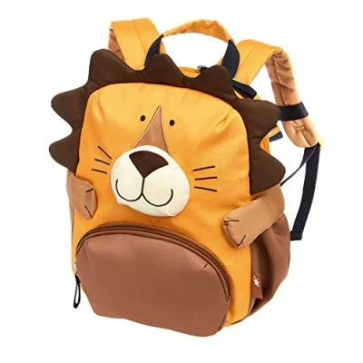 Immagine di Sigikid Zaino per bambini, resistente, leggero, adatto ai kita, presepe, gite, tempo libero, bambini dai 2 5 anni, 5,2 l, Giallo/Leone, 29x26x13 cm, moderno