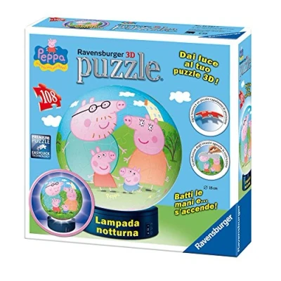 Immagine di Ravensburger 12247 Peppa Pig Lampada Notturna Puzzle 3D, Building