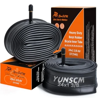 Immagine di YunSCM 2PCS 24 pollice Camera d&#039;aria 24x1 3/8 ETRTO 35/37 540 AV32mm Valve Compatibile Ispessimento bike Camere 24x1.3 8
