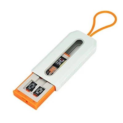 Immagine di JJC Custodia per scheda di memoria a 24 slot 12 schede Micro SD SDXC SDHC TF e 6 CFexpress tipo A, archiviazione portatile compatta