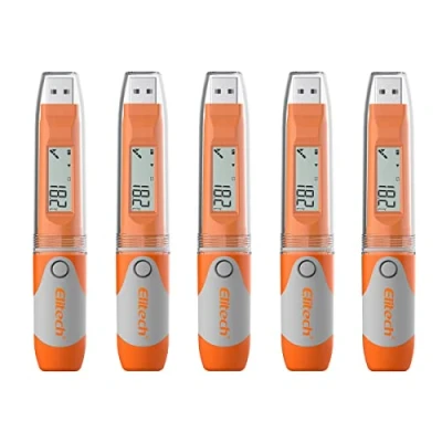 Immagine di Elitech RC 51H Data Logger per Temperatura e Umidità, Registratore di Dati, Riutilizzabile, 32.000 Punti, Rapporto PDF, durata Della Batteria Due Anni, Schermo LCD, Certificato CE FDA
