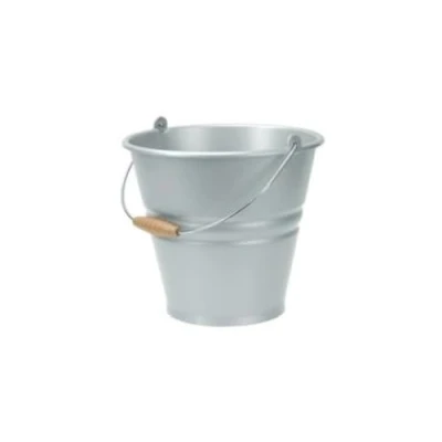Immagine di Secchio acqua in Plastica con manico nostalgia 10 litri argento tontarelli