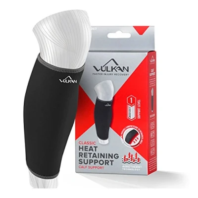 Immagine di Vulkan supporto per polpaccio/tibia classico, taglia XL, da 42 a 46 cm, traspirante, stabilità e durante la corsa o camminata, allenamento