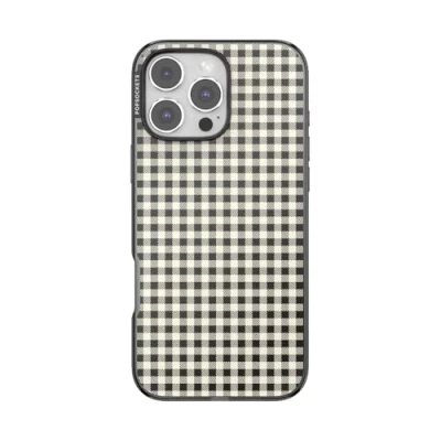 Immagine di PopSockets custodia per iPhone 16 Pro Max compatibile con MagSafe, Max, ricarica wireless, solo custodia, a quadretti