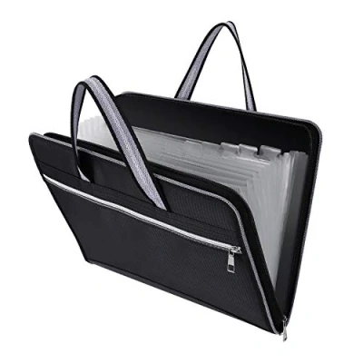 Immagine di Cartelle di File Espandibili con 13 Tasche, Impermeabile Accordion Documenti Soffietto Organizzatore, Portatile Portadocumenti per Ufficio Casa Scuola e Viaggio (Nero)