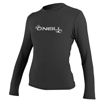 Immagine di ONEILL WETSUITS Wms da Donna Basic Skins L/S Tee Rash Vest, Donna, Tee, Nero, L