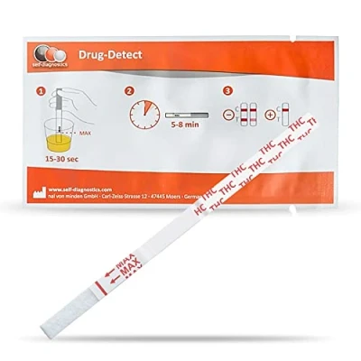 Immagine di self diagnostics Test antidroga urine Cannabis (THC) Marijuana Hashish Cut Off: 25 ng/ml 10 strisce reattive Rilevamento della droga ad immersione THC rapido su urina in 5 minuti