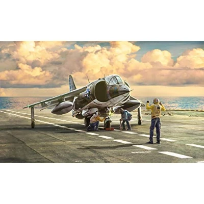 Immagine di Italeri 1410 AV 8A Harrier Scala 1:72, Model Kit, Aerei Italia Modello in Plastica da Assemblare e Pitturare, Colore Grigio, IT1410