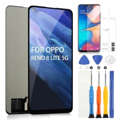 Immagine di ARSSLY Schermo LCD per Oppo Reno 8 Lite 5G CPH2343 / Reno8 Display Digitazer Touch Screen Ricambio Assembly con Strumenti(6.43&quot;,Nero)