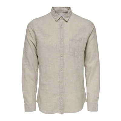 Immagine di Only &amp; Sons Onscaiden Solid Camicia, Uomo, Taglia: XL, Beige