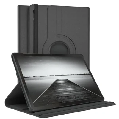 Immagine di EAZY Case Custodia per tablet Samsung Galaxy Tab S9 FE Cover protettiva 10,9 pollici Smart Rotation stare in piedi Flip 360 girevole con funzione di supporto, similpelle Nero