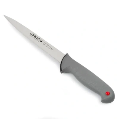 Immagine di Arcos Serie Colour Proof Coltello di Filetto Bistecca Lama Acciaio Inossidabile Nitrum 190 mm Manico Polipropilene Coperto da Elastomer Colore Nero
