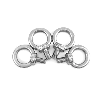 Immagine di QWORK® 4 Pezzi M10 Bulloni ad Occhiello, Bullone per Sollevamento Filettato Maschio Acciaio Inossidabile 304 Vivente (200KG)