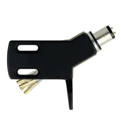 Immagine di THAKKER CHS 13 portatestina angolato in Alluminio Leggero Nero connettore SME per Bracci Diritti Cavi Incluso Cranked Headshell