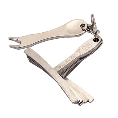 Immagine di Alnicov 9 pz Chitarra Understring Raggio Gauge con Pin Puller Set Liutaio Setup Strumenti per Basso Tastiera Misure e Selle Ponte Regolazioni