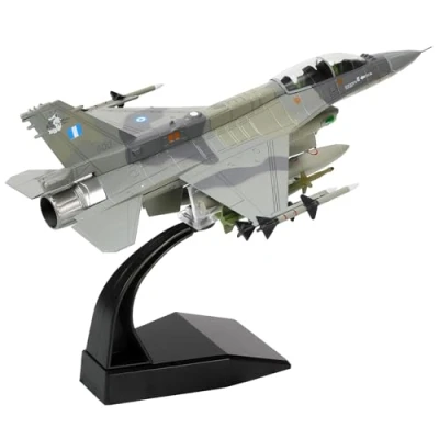 Immagine di NUOTIE F 16D Modellino di aeroplano da combattimento multiruolo in scala 1/72 16D, metallo pressofuso, collezione o regalo (F Greece)