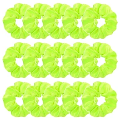Immagine di UILYNIU 15 Pezzi Elastici per Capelli Donna, Grande Fascia, Scrunchies Capelli, Elastica Scrunchie, Neon Fasce, Scrunchie Grandi Elastici, Accessori Donne e Ragazze (Verde)