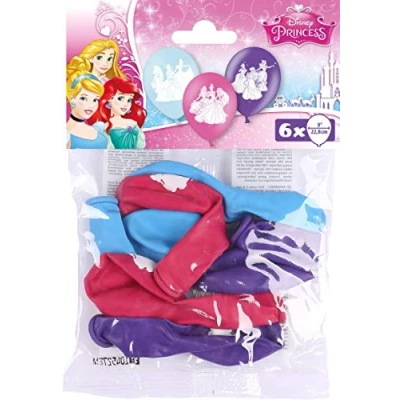Immagine di TIFANY Principi NOVASTYL BY 8022871 PACCHETTO da 6 Palloncini PRINCESSI Disney, Altro Materia, Rosa, 13 x 2 18 cm