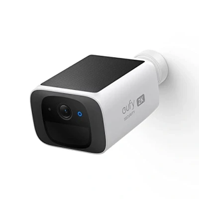 Immagine di eufy Security SoloCam S220, telecamera wifi esterno senza fili, pannello solare, risoluzione 2K, IP67, nessun canone mensile, compatibile con Alexa, HomeBase non richiesto