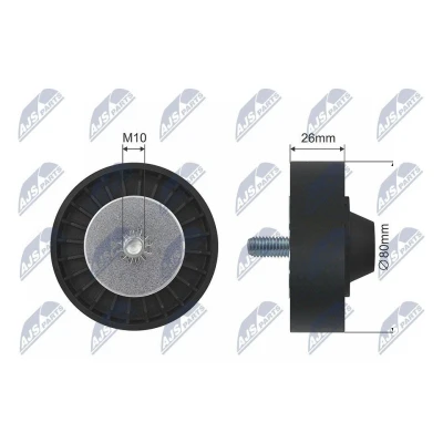 Immagine di NTY RNK BM 027 Galoppino/Guidacinghia, Cinghia trapezoidale 80mm