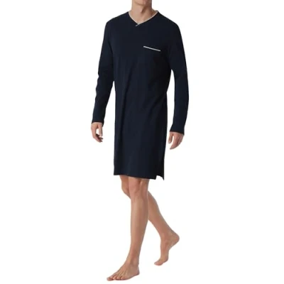 Immagine di Schiesser FINE Interlock Camicia da notte, Uomo, Taglia: 48, Dunkelblau