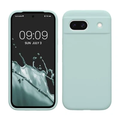Immagine di kwmobile Cover per Google Pixel 8a Custodia Back Case Smartphone in Silicone TPU Protezione Gommata menta matt