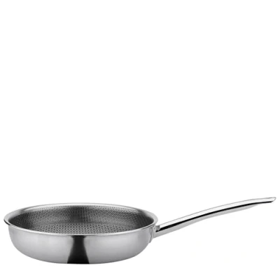 Immagine di Spring Vulcano Cut Resist PURE XL Ø 28 cm, acciaio inossidabile, rivestimento antiaderente, 100% senza PFAS, adatto a induzione, 5 strati, resistente ai graffi, padella fissa