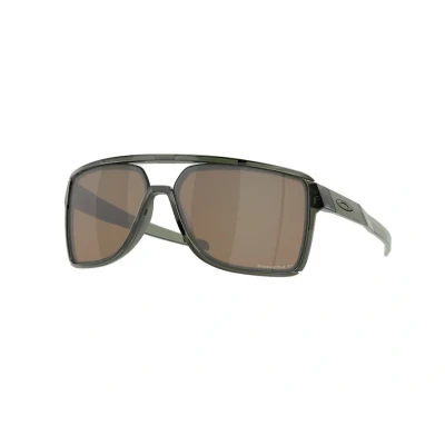 Immagine di Oakley Uomo OO9147 CASTEL 914704 Occhiali da sole O_Matter Verde Marrone Squadrata Polarizzata Prizm