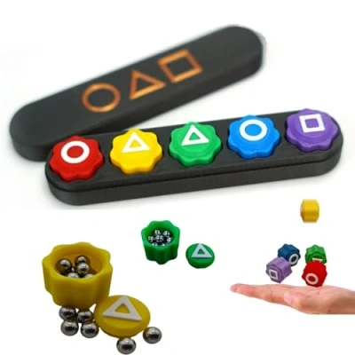 Immagine di Dinblex Gonggi Game, Squid Gioco coreano, Coreano Gonggi, Jack Stone Play Set Hand Eye Coordination Training Toy Catching Pebble Tradizionale (1 con