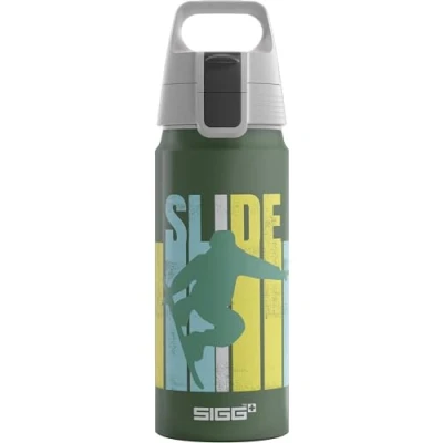 Immagine di Sigg Borraccia Bambini In Alluminio WMB ONE Slide Perfetta Per Bevande Gassate Ermetica Leggera Senza BPA Certificata Climate Neutral Blu 0,6L