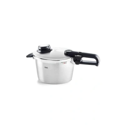 Immagine di Fissler Vitavit Premium Pentola a pressione in acciaio inox 4.5 L, 22 cm, 4 livelli di cottura, incluso inserto, adatta fornelli induzione