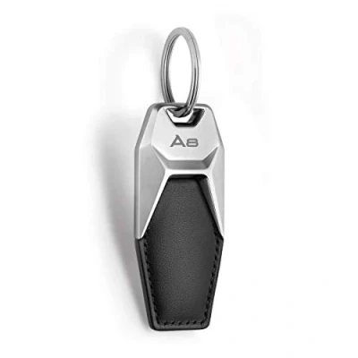 Immagine di Audi collection 3181900608 A8 Portachiavi in Pelle, Nero/Argento
