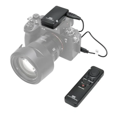 Immagine di JJC 2.4G 100M Kit di Telecomando e Ricevitore Wireless per Fotocamere Sony Alpha/Cyber shot Handycam con Multi terminal Sostituisce RMT VP1K RM VPR1
