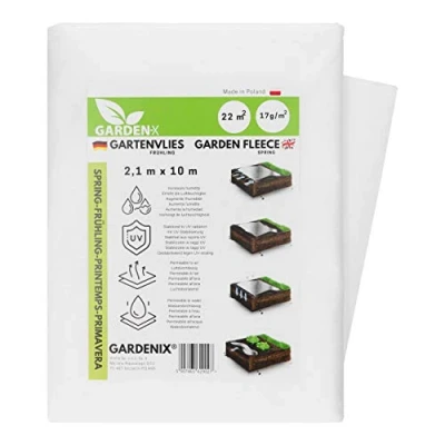 Immagine di GARDENIX® 21 m² Primaverili in Tessuto Non Tessuto, Telo antigelo per Piante, di Alta qualità, opertura Flessibile Piante da Giardino e Verdure (2,1m x 10m)