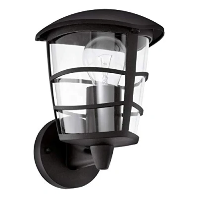 Immagine di Eglo Aloria Lampada da Parete per Esterni a 1 Luce, Attacco E27. IP44. in Alluminio e Plastica, Nero