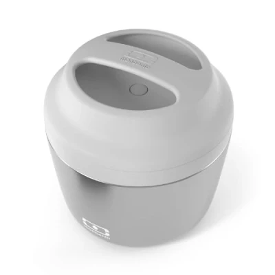 Immagine di monbento Porta Pranzo Termico MB Element Silver Contenitore Ermetico che Mantiene gli Alimenti Caldi/Freschi fino a 10 Ore Per Ufficio/Scuola/Meal Prep Senza BPA Grigio