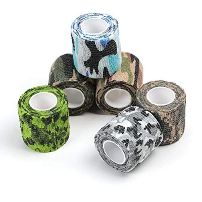 Immagine di STIGMA 6 pz monouso copertura per impugnatura del tatuaggio, Nastro adesivo elastico autoadesivo macchinetta da tatuaggio Camo(2 &quot;x 5 iarde)